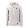 Eagles Cutter and Buck Men's Grey Roam Eco Half Zip Hooded Pullover