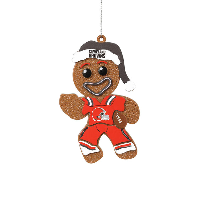Browns Gingerbread Man in Uniform Ornament
