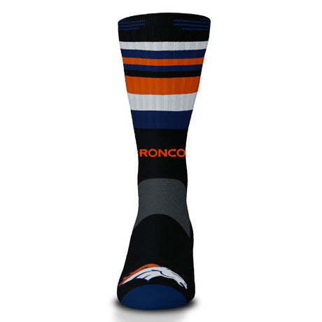 Broncos For Bare Feet Flash Rave Crew Socks