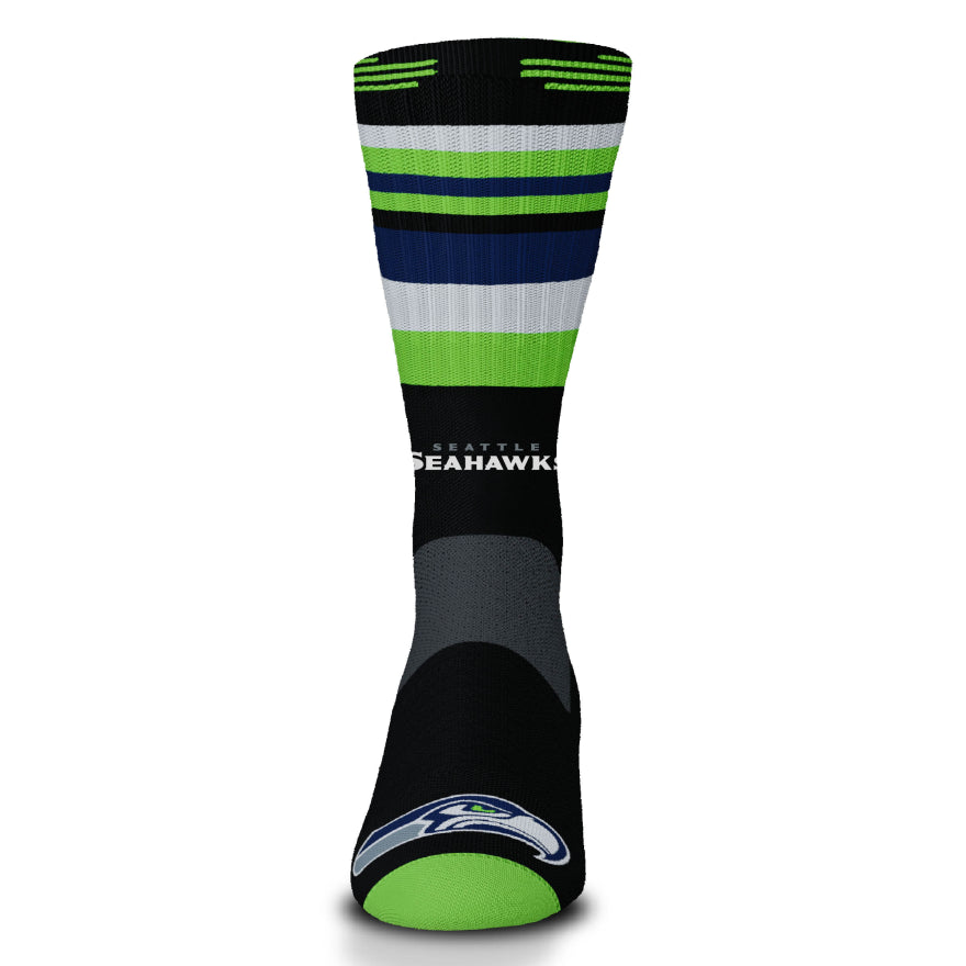 Seahawks For Bare Feet Flash Rave Crew Socks