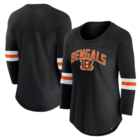 Bengals Women's Fanatics First Team Arch 3/4 Sleeve T-Shirt