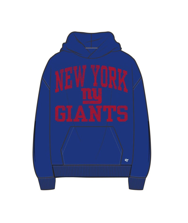 Giants 2026 '47 Brand Men's Campus Stack Arched Foundation Hoodie Pro Football Hall of Fame
