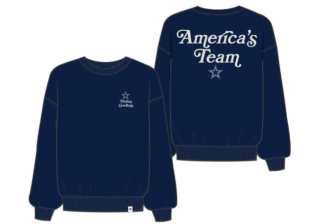 Cowboys 2026 '47 Brand Women's Shout It Out Oversized Crew