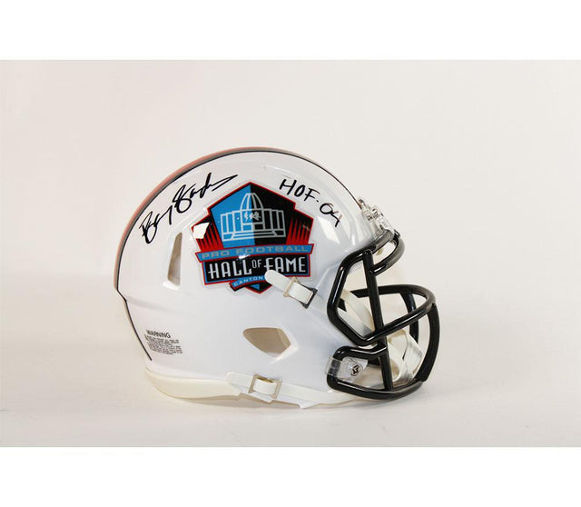 barry sanders signed football helmet 20 of 20 Barry Sanders Autographed Hall of Fame Mini Helmet with HOF Inscription