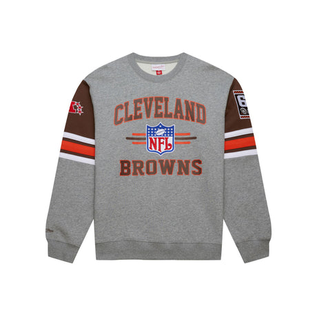 Browns Men's Mitchell & Ness Vintage Logo All Over Crewneck