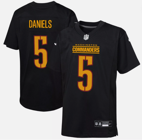 Commanders Jayden Daniels Youth Nike Alternate Chase Game Jersey