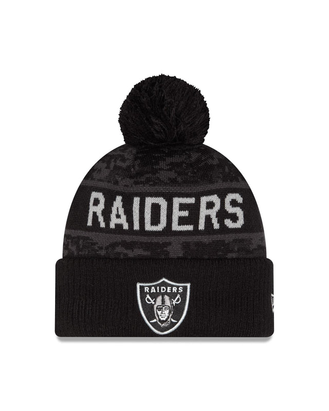 Raiders 2026 New Era Men's Salute to Service Knit Pro Football Hall of Fame