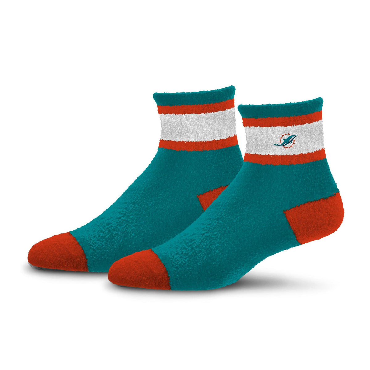 Dolphins 2026 Team Cuff Stripe Cozy Sleep Socks Pro Football Hall of Fame