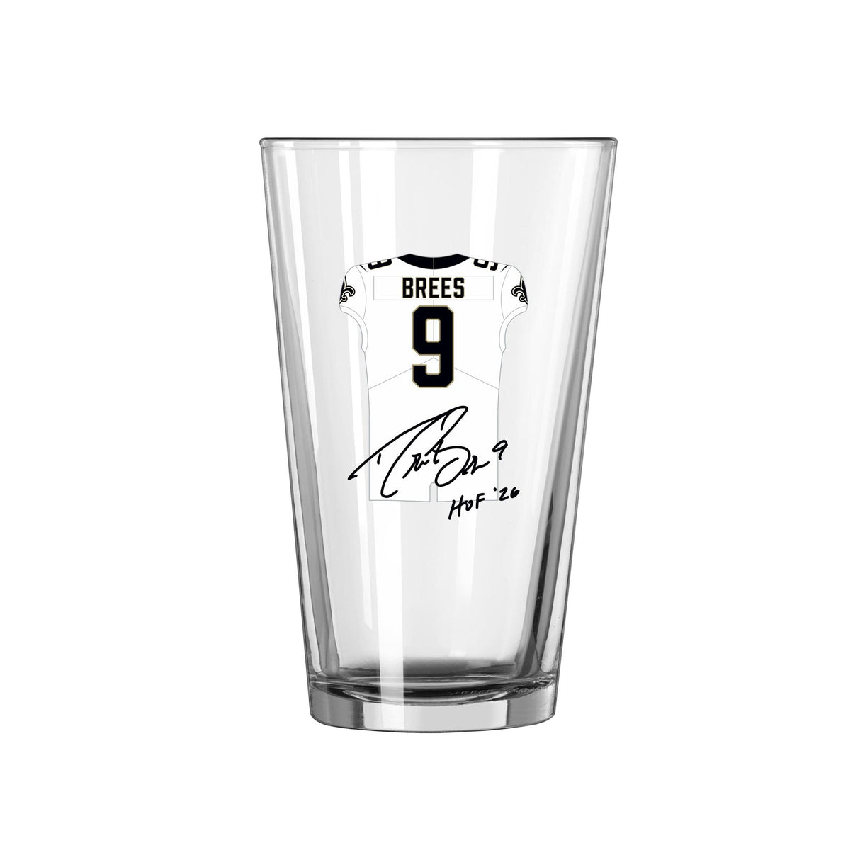 Saints Drew Brees Pint Glass