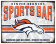 Broncos Team Sports Bar Sign