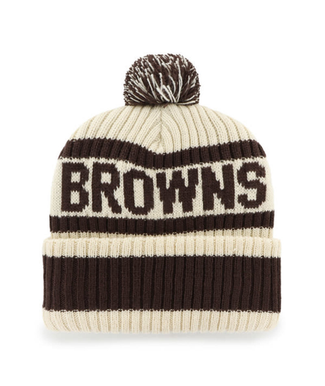 Browns 2025 '47 Brand Men's Natural Bering Cuff Knit