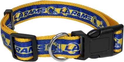 Rams Pets First Satin Dog Collar Pro Football Hall of Fame
