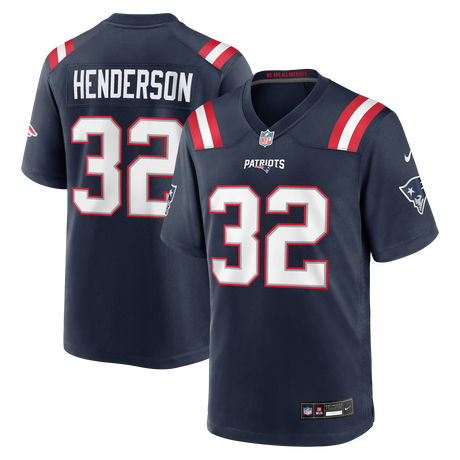 Patriots Treveyon Henderson Men's Nike Home Game Jersey Pro Football Hall of Fame