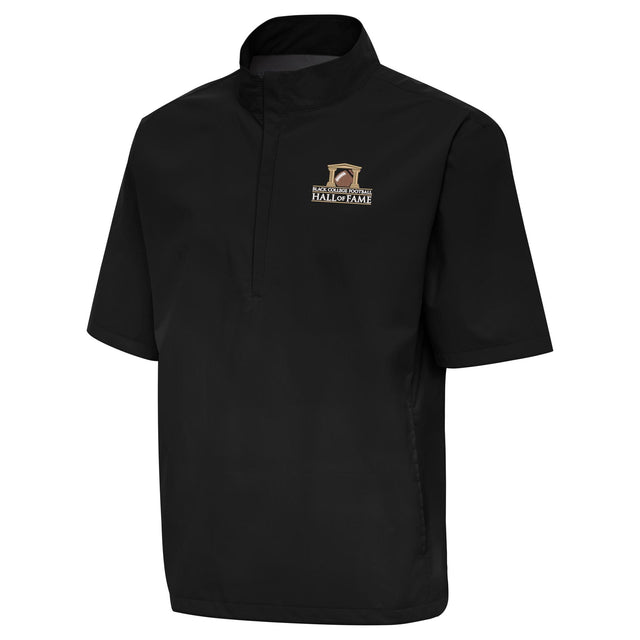 Black College Football Hall of Fame 2026 Antigua Men's Brisk Short Sleeve 1/4 Zip Pullover- Black