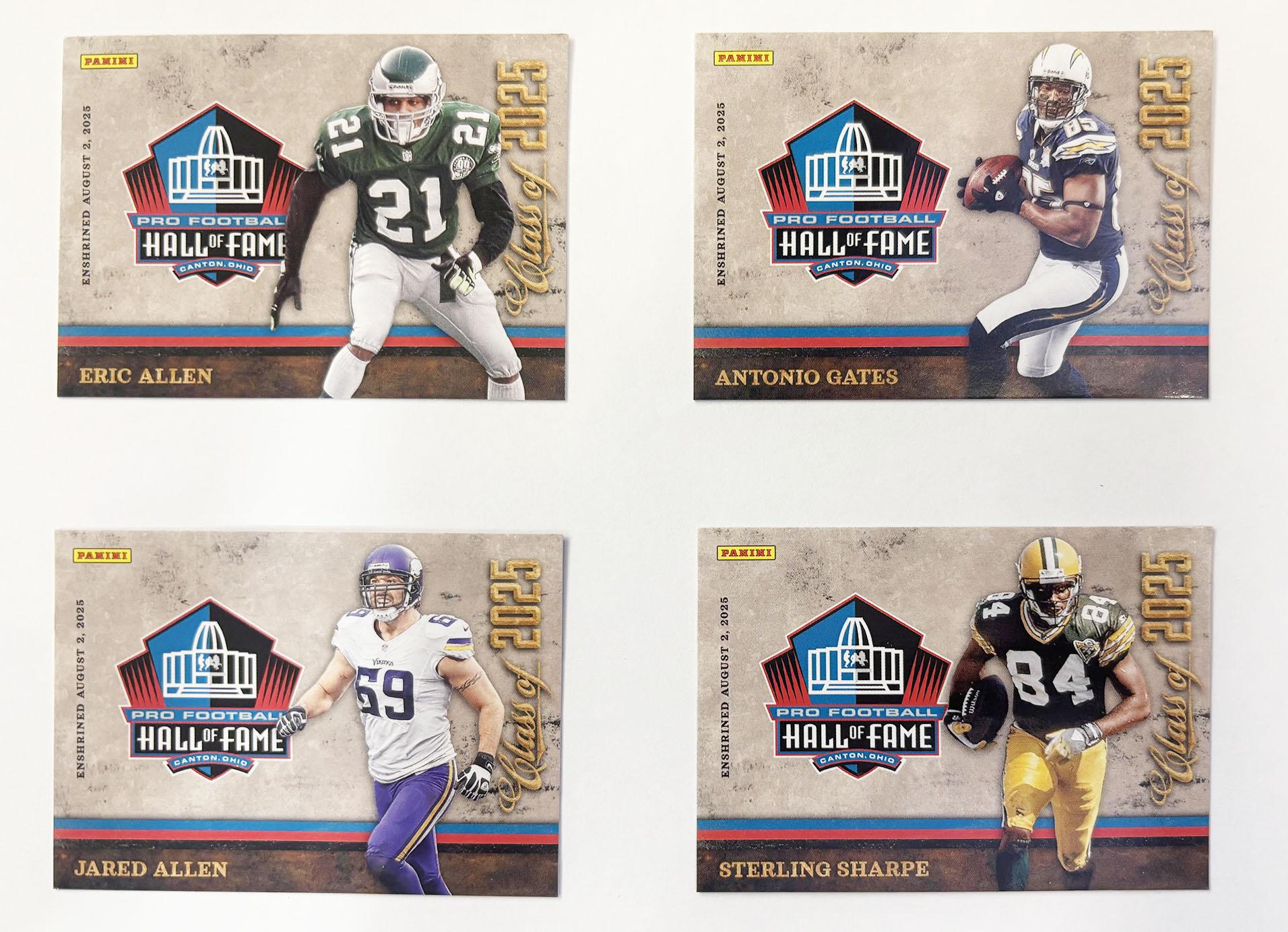 Hall of Fame Class of 2025 Panini® Card Set – Pro Football Hall of