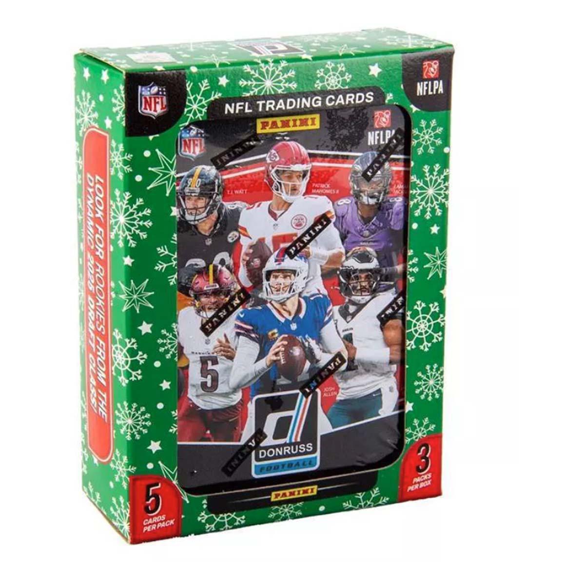 2025 NFL Donruss Holiday Trading Cards Stocking Stuffer Tins