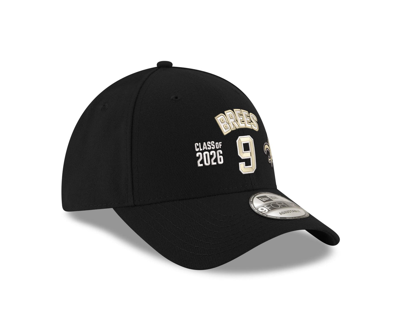 Drew Brees Saints Class of 2026 New Era 9FORTY Name and Number Hat