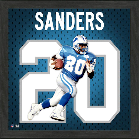 Detroit Lions Barry Sanders NFL Impact Jersey Frame