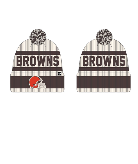 Browns 2025 '47 Brand Men's Natural Bering Cuff Knit