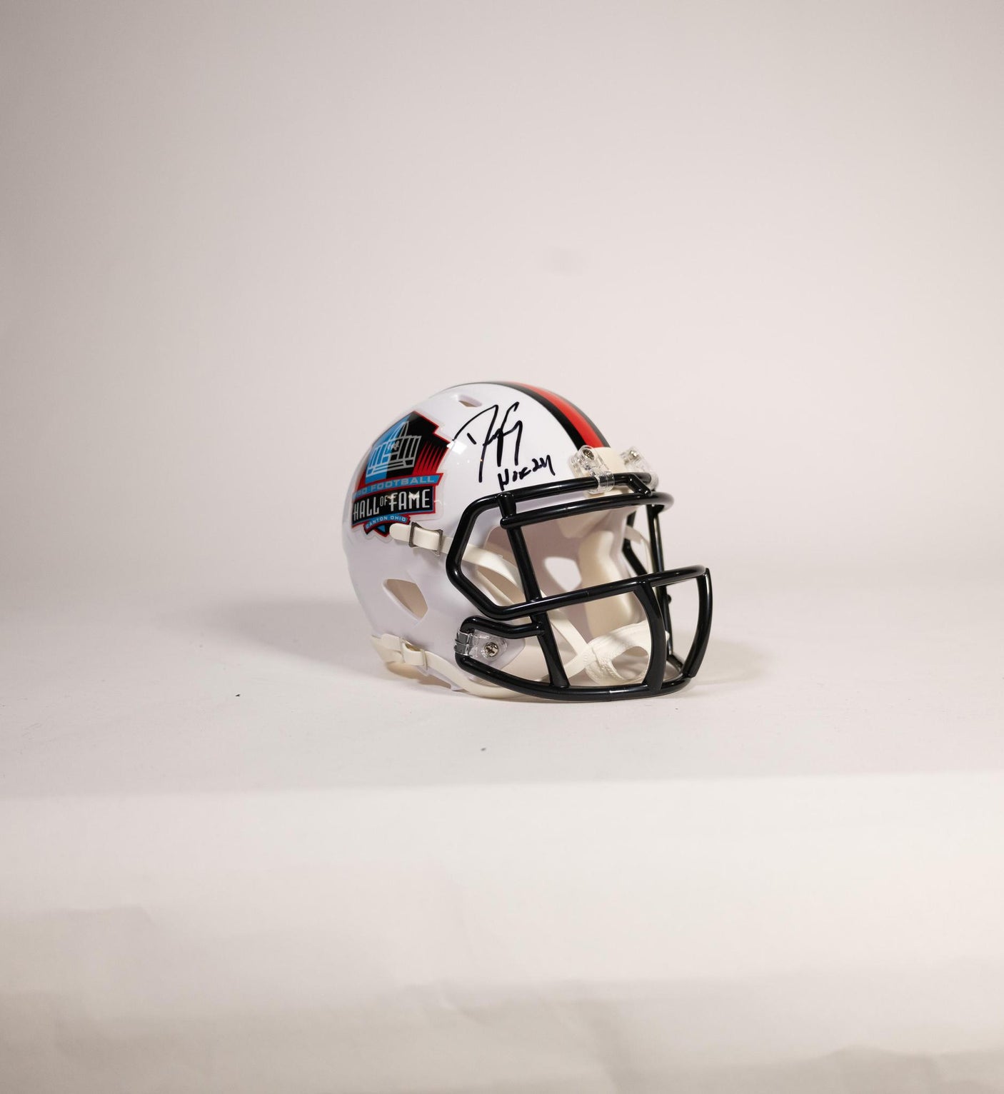 Dwight Freeney Autographed Hall of Fame White Mini Helmet