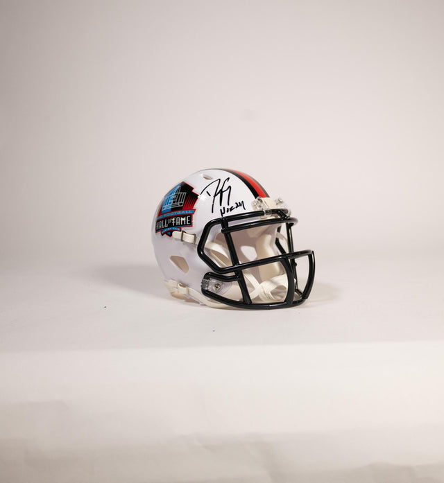 Dwight Freeney Autographed Hall of Fame White Mini Helmet