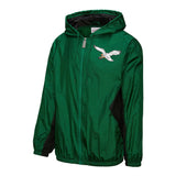 Eagles 2025 Mitchell & Ness Men's NFL Playmaker Full Zip Vintage Logo Windbreaker