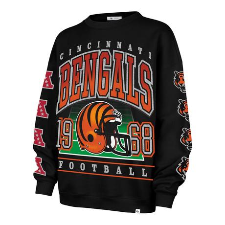 Bengals 2025 '47 Brand Women's Go Big Oversized Crewneck