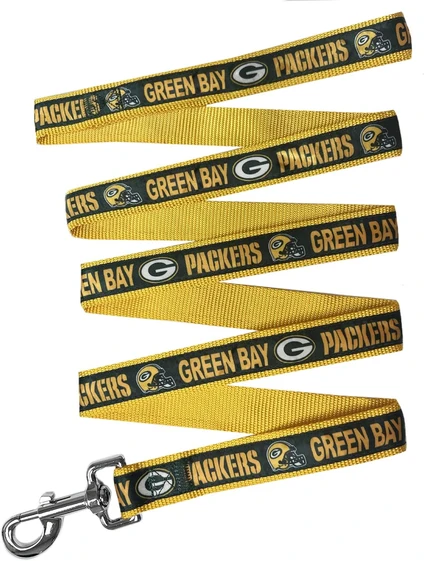 Packers Pets First Satin Dog Leash Pro Football Hall of Fame