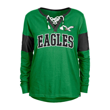 Eagles 2024 New Era Women's Throwback Long Sleeve