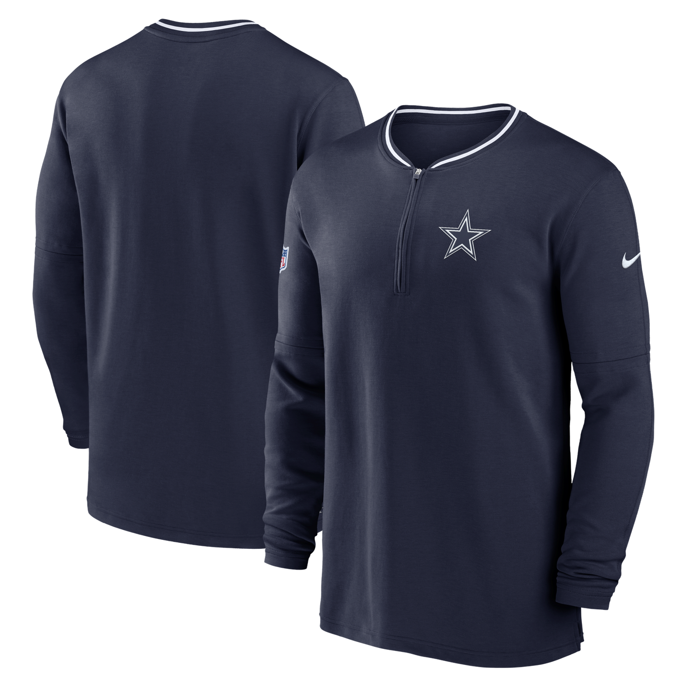 Cowboys Men's Nike Half Zip Coaches Jacket