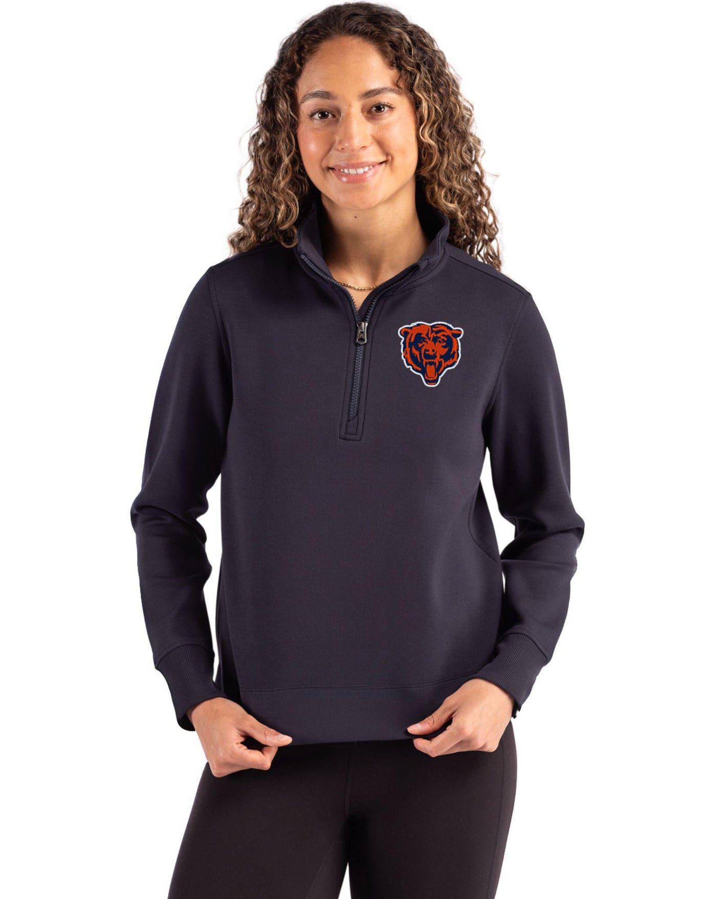 Bears Cutter & Buck Women's Roam Eco Quarter Zip Pullover