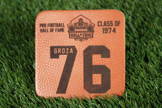 Lou Groza Leather Player Coaster