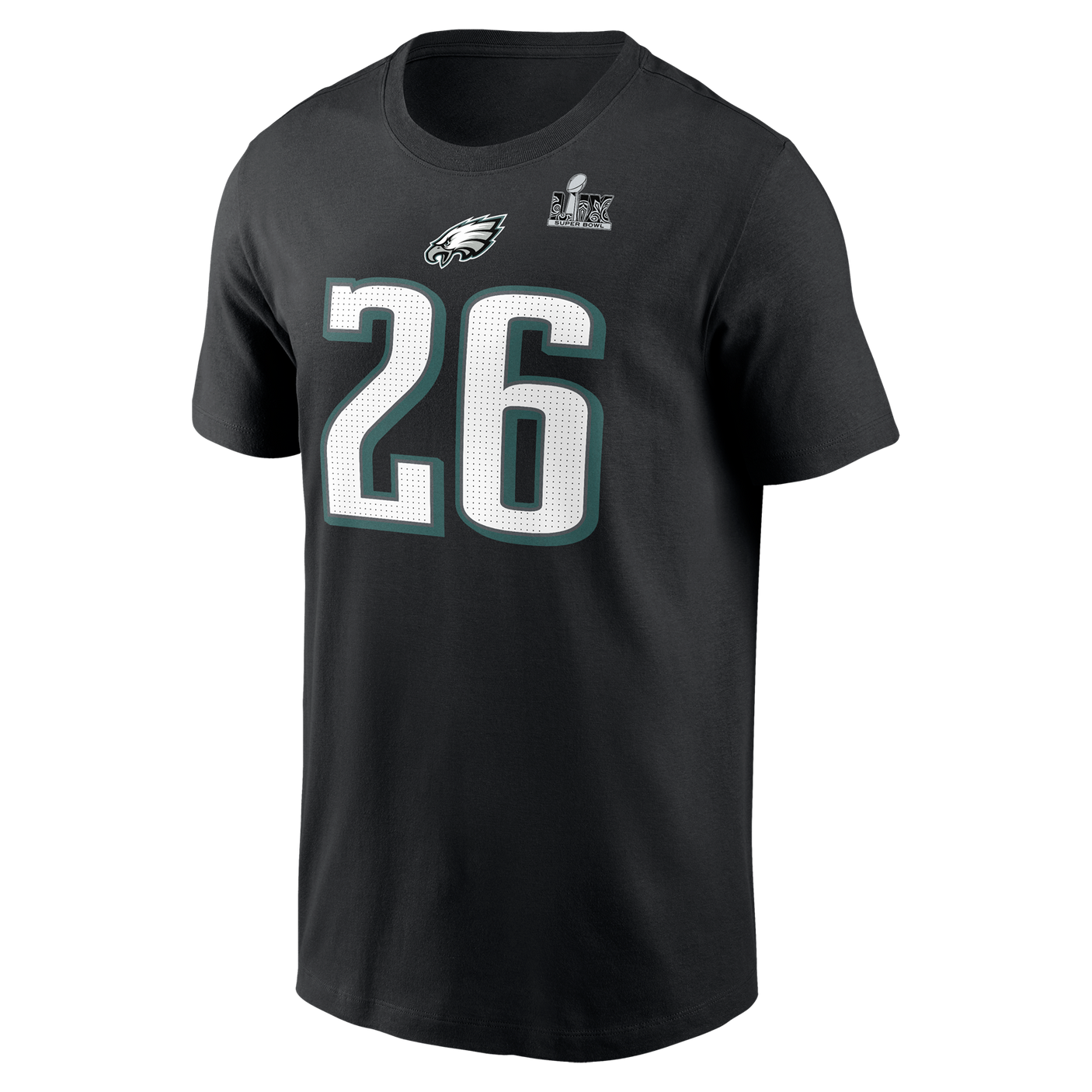 Eagles Saquon Barkley Super Bowl LIX (59) Name and Number T-Shirt