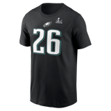 Eagles Saquon Barkley Super Bowl LIX (59) Name and Number T-Shirt