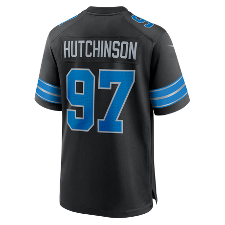 Lions Aidan Hutchinson Men's Black Alternate Nike Game Jersey
