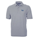 HBCU Team Cutter & Buck Men's Virtue Recycled Stripe Featherlight Pique Polo