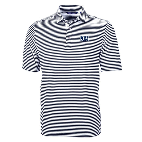HBCU Team Cutter & Buck Men's Virtue Recycled Stripe Featherlight Pique Polo