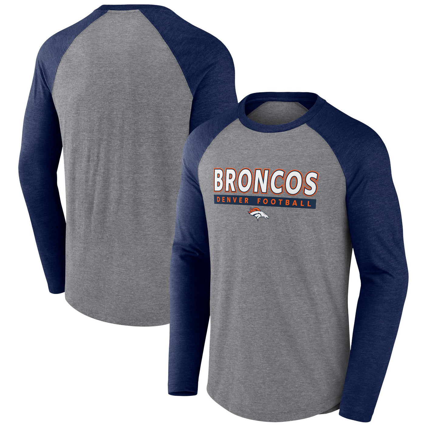 Broncos Men's Fanatics Triblend Long Sleeve T-Shirt