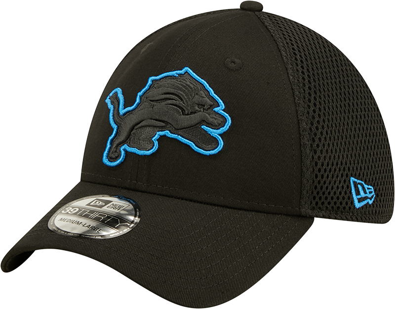 Lions New Era® 39THIRTY® Neoflex Black Stretch Fit Hat