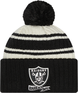 Raiders 2022 New Era® NFL Sideline Sport Knit Hat - Chrome White