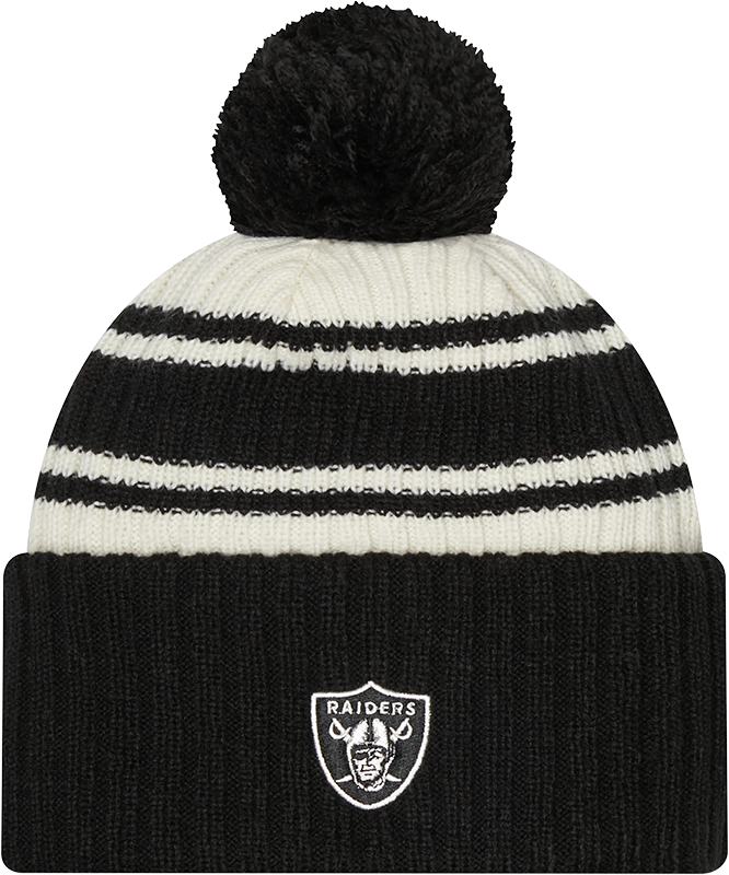 Raiders 2022 New Era® NFL Sideline Sport Knit Hat - Chrome White