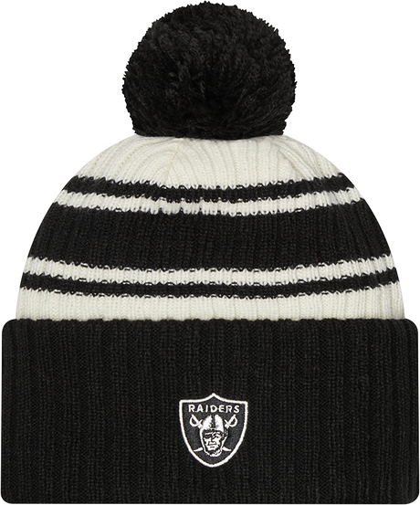 Raiders 2022 New Era® NFL Sideline Sport Knit Hat - Chrome White