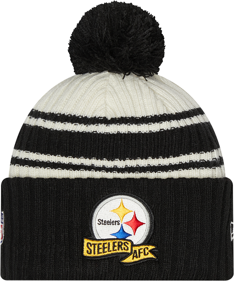 Steelers 2022 New Era® NFL Sideline Sport Knit Hat - Chrome White