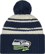 Seahawks 2022 New Era® NFL Sideline Sport Knit Hat - Chrome White