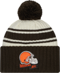 Browns 2022 New Era® NFL Sideline Sport Knit Hat - Chrome White