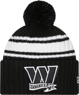 Commanders 2022 New Era® NFL Sideline Sport Knit Hat - Black and White