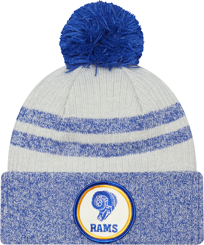 Rams 2022 New Era® NFL Sideline Historic Cuff Pom Knit Hat