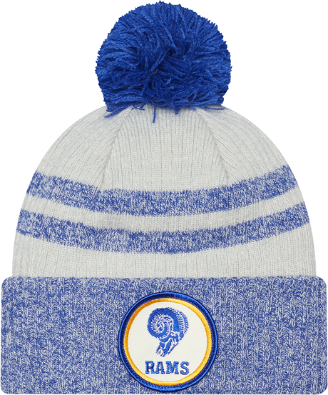 Rams 2022 New Era® NFL Sideline Historic Cuff Pom Knit Hat