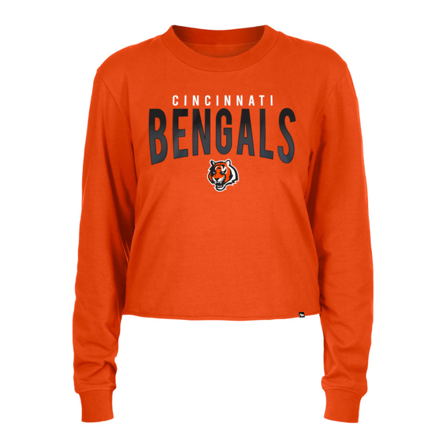 Bengals New Era Women's Cropped Long Sleeve T-Shirt