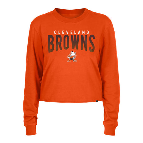 Browns New Era Women's Cropped Long Sleeve T-Shirt